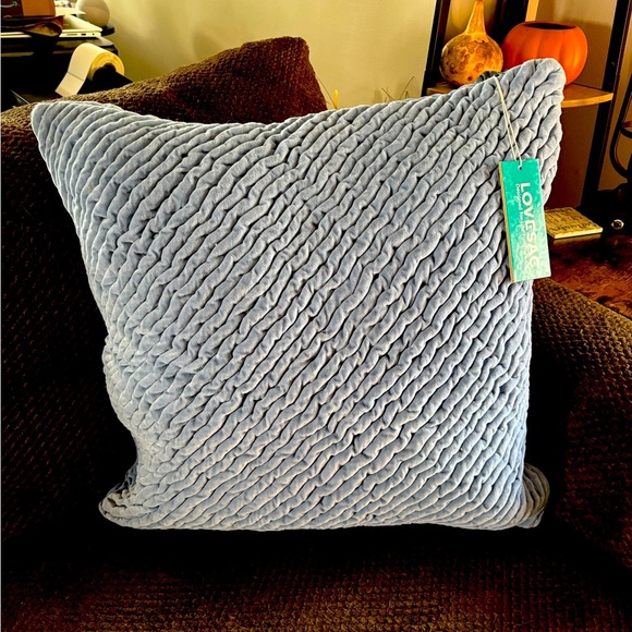 Lovesac Other - Lovesac 24x24 Baby Blue Corded Throw Pillow NWT